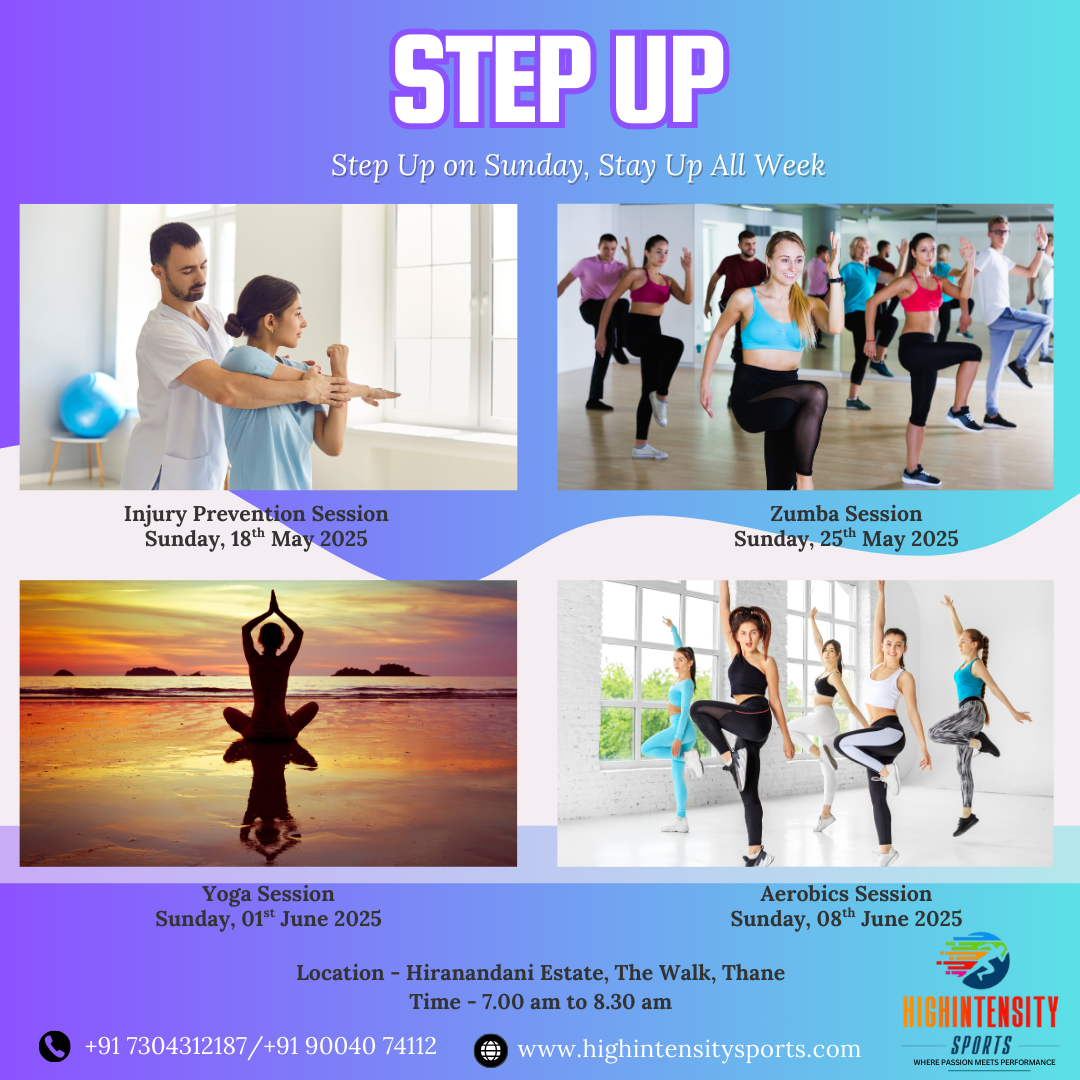 STEP UP is a 4-Sunday wellness initiative by HighIntensity Sports.